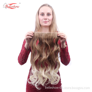 Hot sell synthetic hair extensions clip in femail hair extensions reviews  seamless clip in hair extensions
